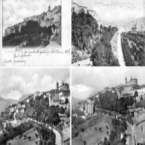 Immagini dei primi del ‘900 che mostrano lo stretto rapporto tra l’Orto botanico e la città di Camerino